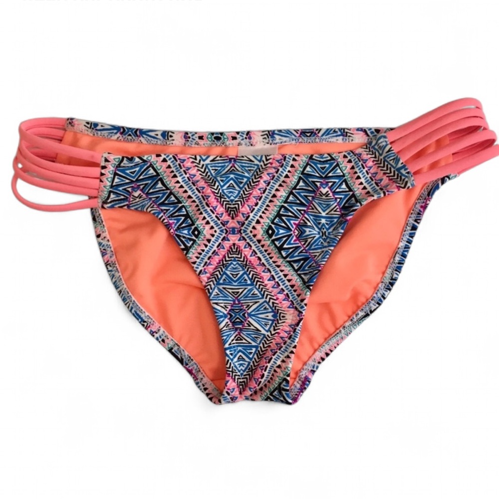 XHILARATION MULTI-COLORED BIKINI BOTTOMS SIZE MEDIUM BEACH POOL SWIM RESORT